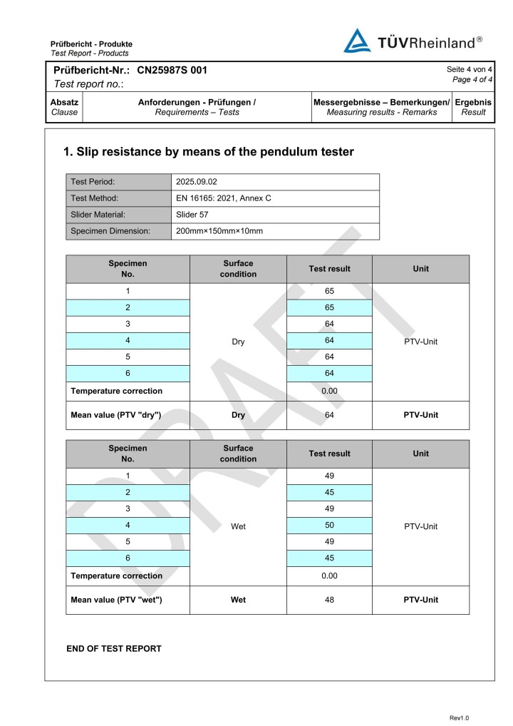 防滑添一證！德國萊茵TüV認(rèn)證 x 萬磊微水泥